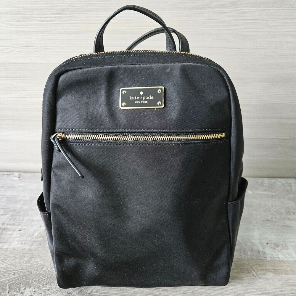 Kate‎ Spade Black Nylon Mini Backpack Blake Avenue Hilo Bag Purse Adj straps